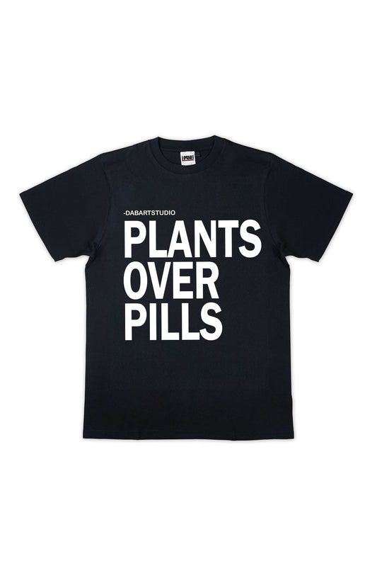 Plants Over Pills Black T-shirt For Women