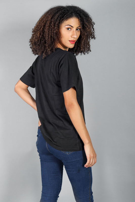 Magic Dragon Embroidered Artwork Oversized T-shirt For Women