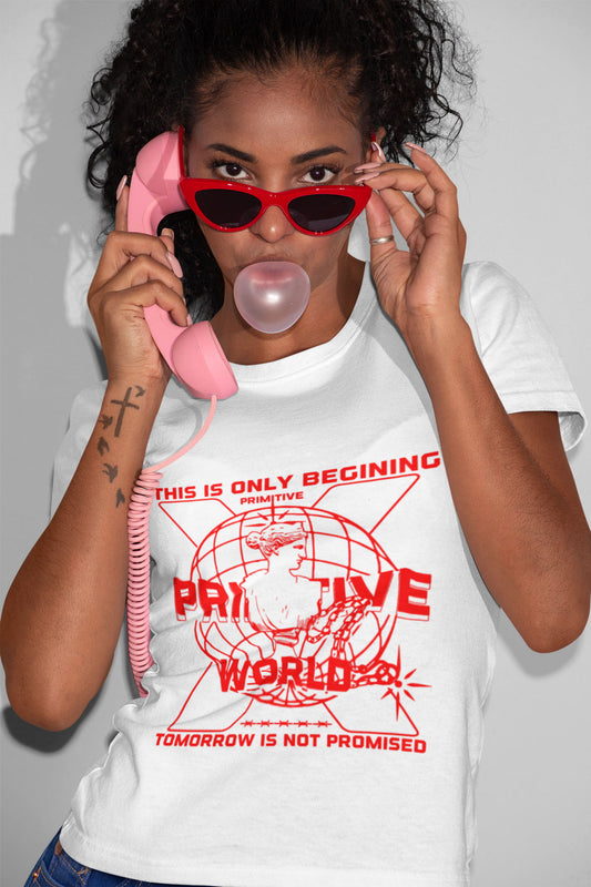 Primitive World Streetwear Graphic Art T-shirt For Women