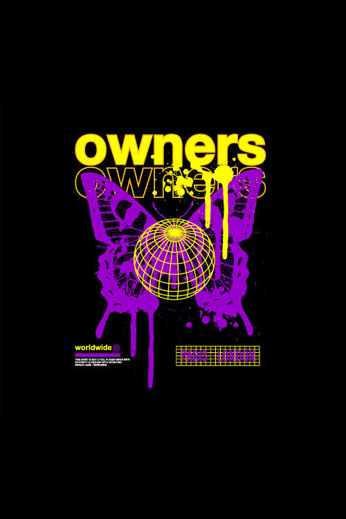 Owners Vinatage Fashion Streetwear Graphic Art Oversized T-shirt For Men