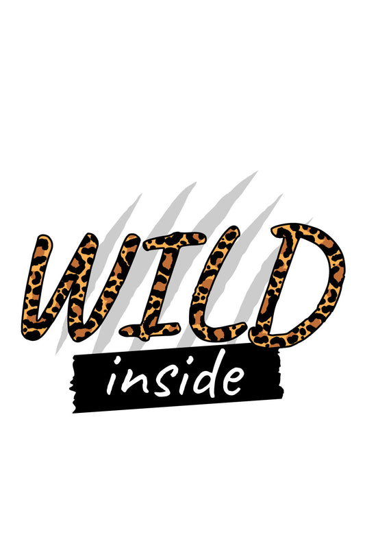 Wild Inside Graphic Art Relaxed Fit T-shirt For Women