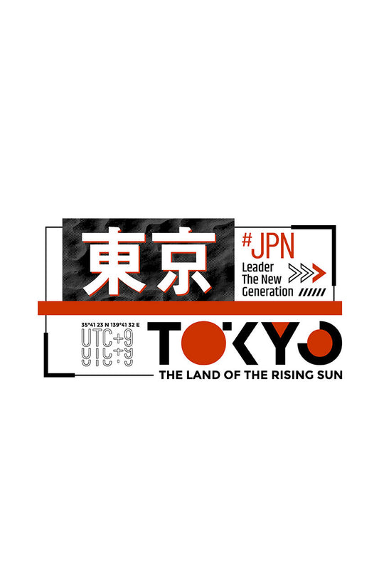 Tokyo The Land Of The Rising Sun Graphic Art Half Sleeve T-shirt For Men