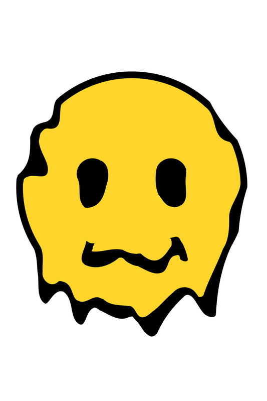 Melting Smile Streetwear Graphic Art T-shirt For Men