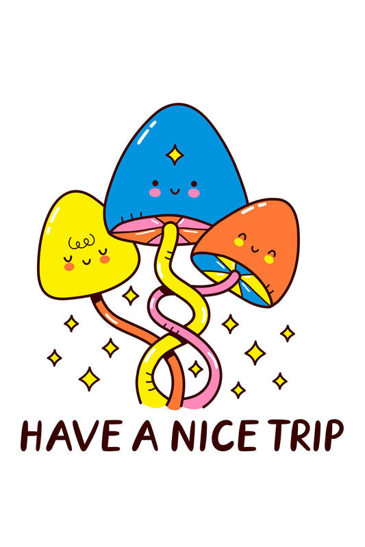 Have A Nice Trip Graphic Art White T-shirt For Women