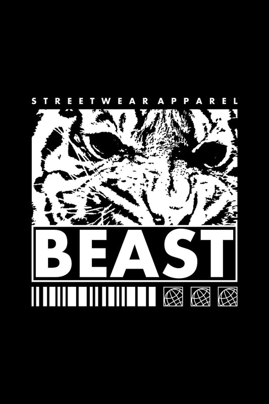 Streetwear Apparel Beast Graphic Art T-shirt For Women