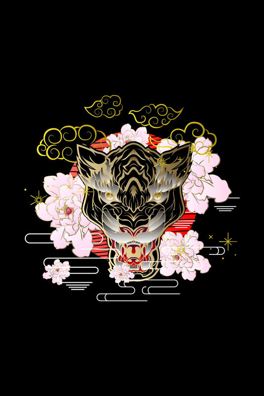 Tiger Sukajan Half Sleeve Oversized Unisex T-shirt