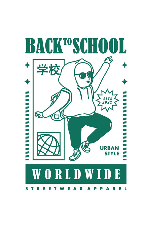 Retro Poster Pixel Style Back To School Oversized Unisex T-shirt