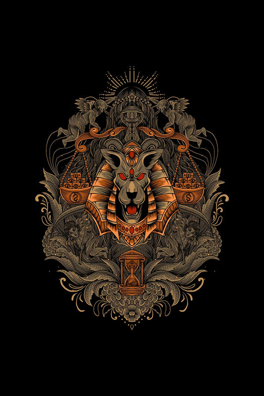 Ancient Egypt Anubis God Of War Design Oversized Unisex T-shirt