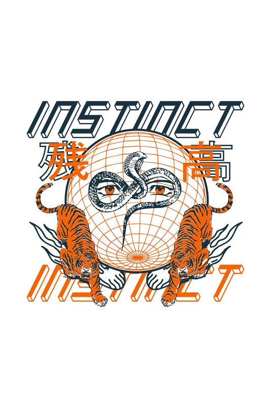 Instinct Japanese Illustration Oversized Unisex T-shirt