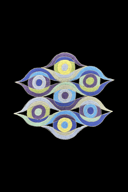 Abstract Embroidered Artwork Oversized T-shirt For Women