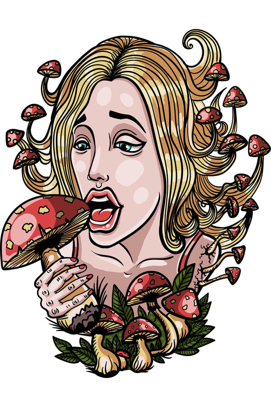 Psy Art White Oversized Unisex T-shirt