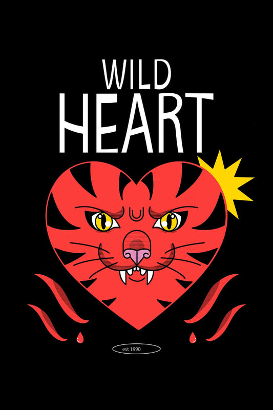 Wild Heart Black Oversized Unisex T-shirt