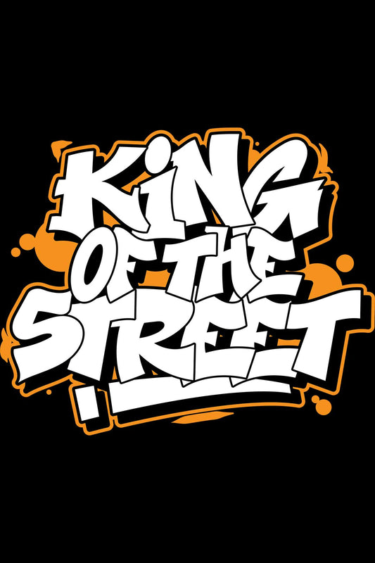 King Of The Streets Streetwear Art Black Oversized Unisex T-shirt