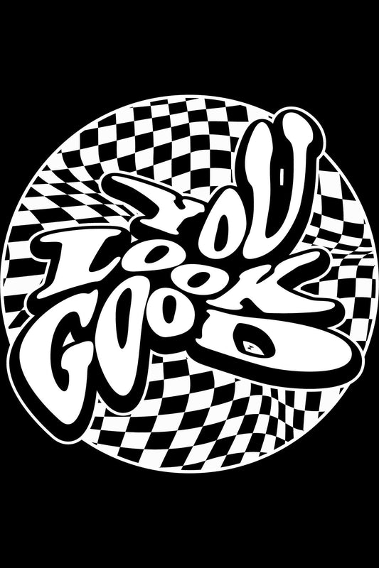 You Look Good Modern Streetwear Design Black Oversized Unisex T-shirt