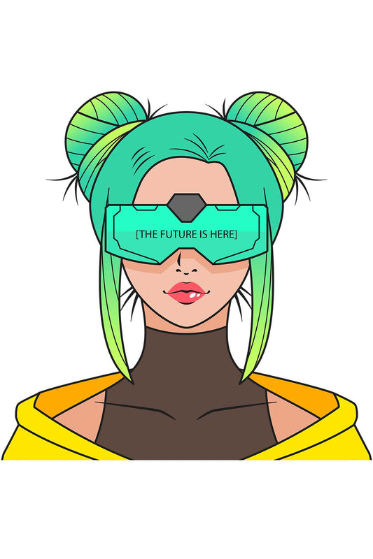 Pop Art Girl White Oversized Unisex T-shirt