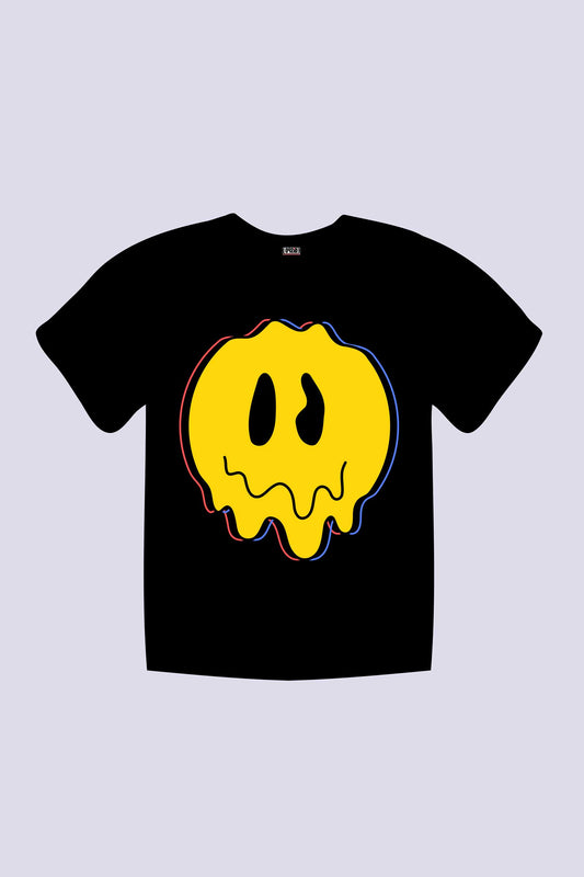 Funny Melt Smile Face Oversized Unisex T-shirt