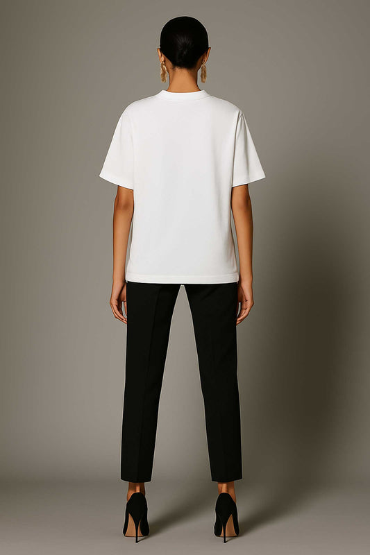 Ancient Greek Bust Desolution White Oversized T-shirt For Women