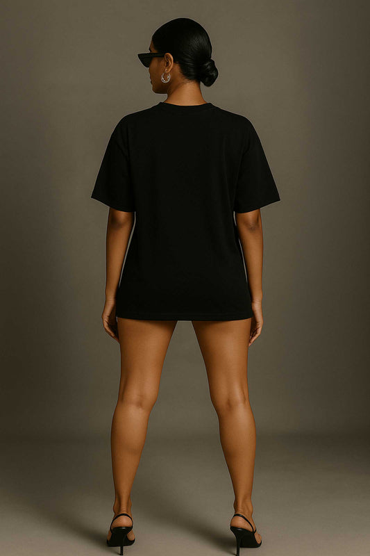 I Only Care About Anime And Like Maybe 3 People Black Oversized T-shirt For Women