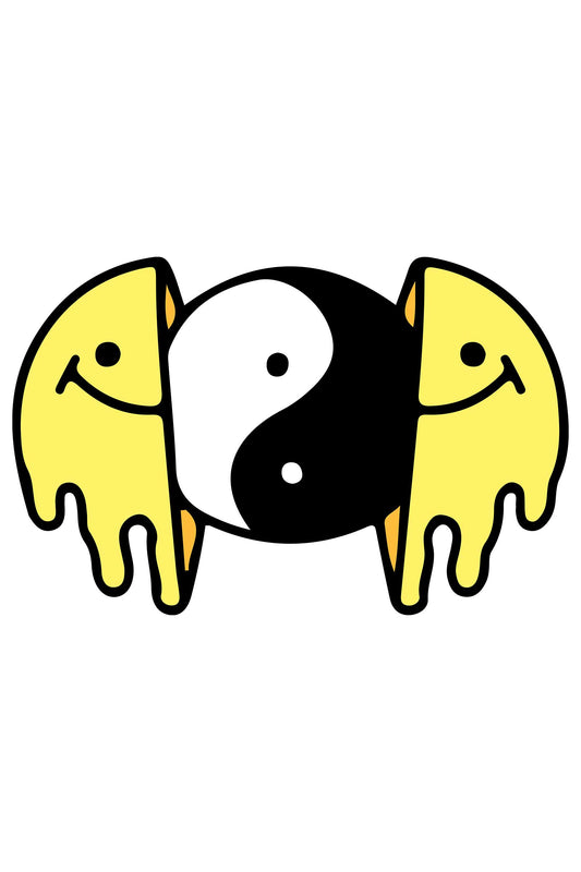 Distorted Smile Face White T-shirt For Men