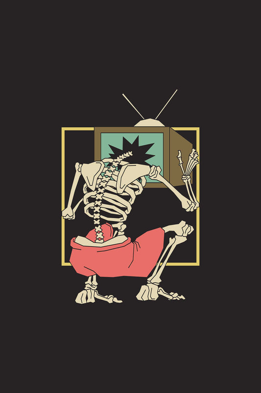 Retro Skeleton Streetwear Fashion Graphic Art T-shirt For Women