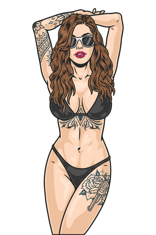 Hot Girl Portrait White Oversized Unisex T-shirt