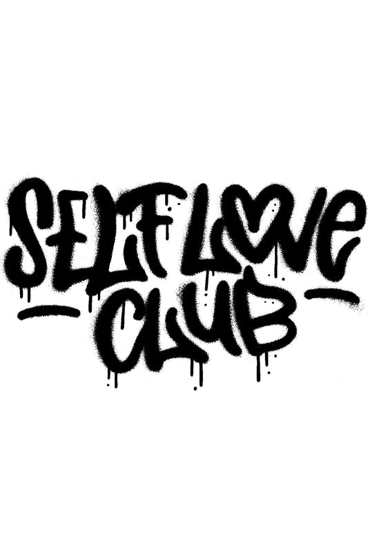 Self Love Club Street Art Printed White T-shirt For Women