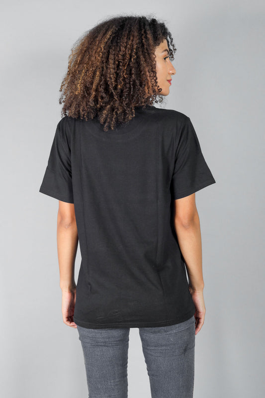 Exquisite Betrayal Embroidered Artwork Half Sleeve T-shirt For Women