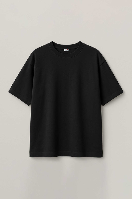 Japanese Dragon Embroidered Artwork Half Sleeve Black T-shirt For Men