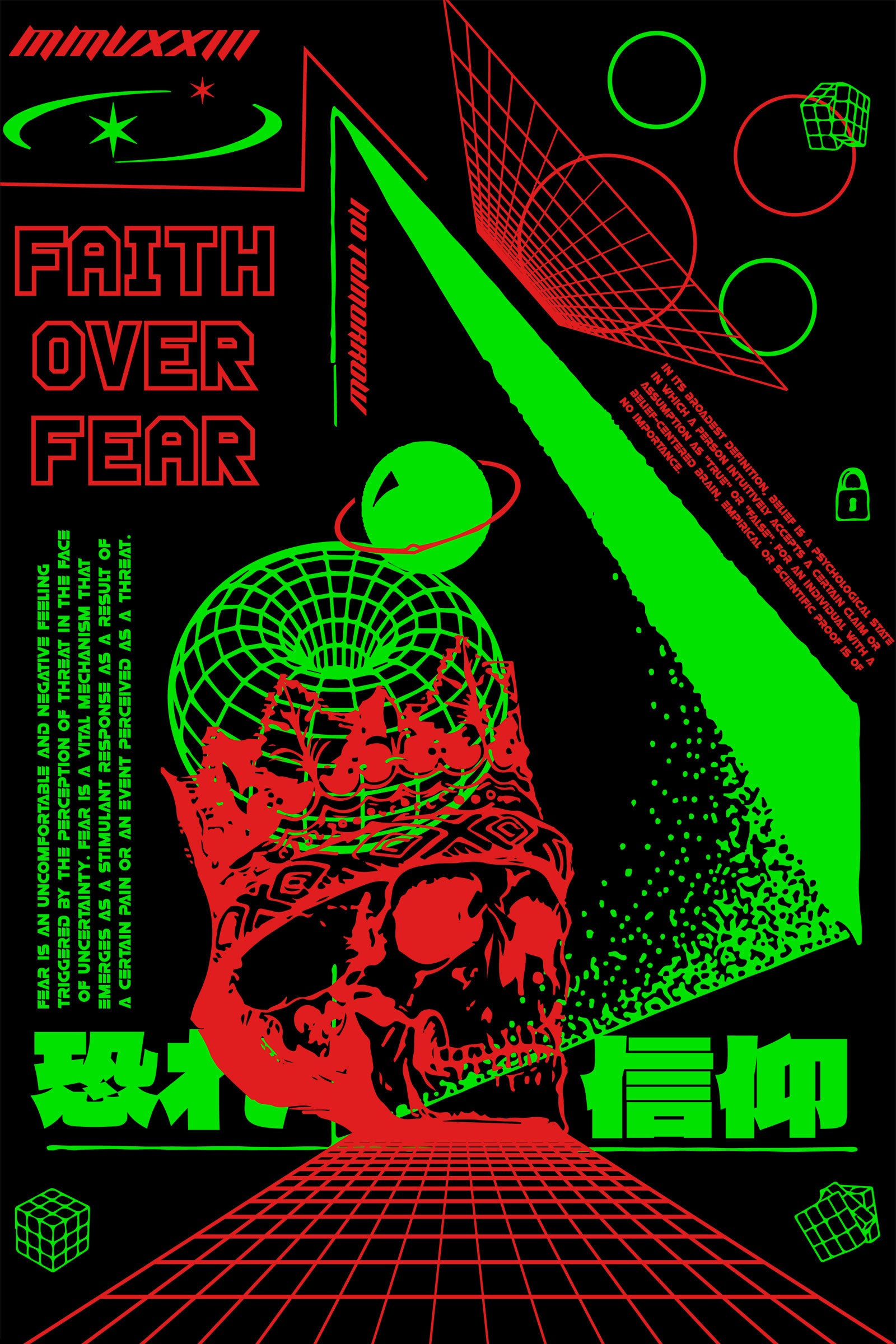 Faith Over Fear Streetwear Graphic Art Half Sleeve T-shirt For Women